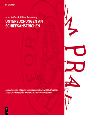 cover image of Untersuchungen an Schiffsanstrichen